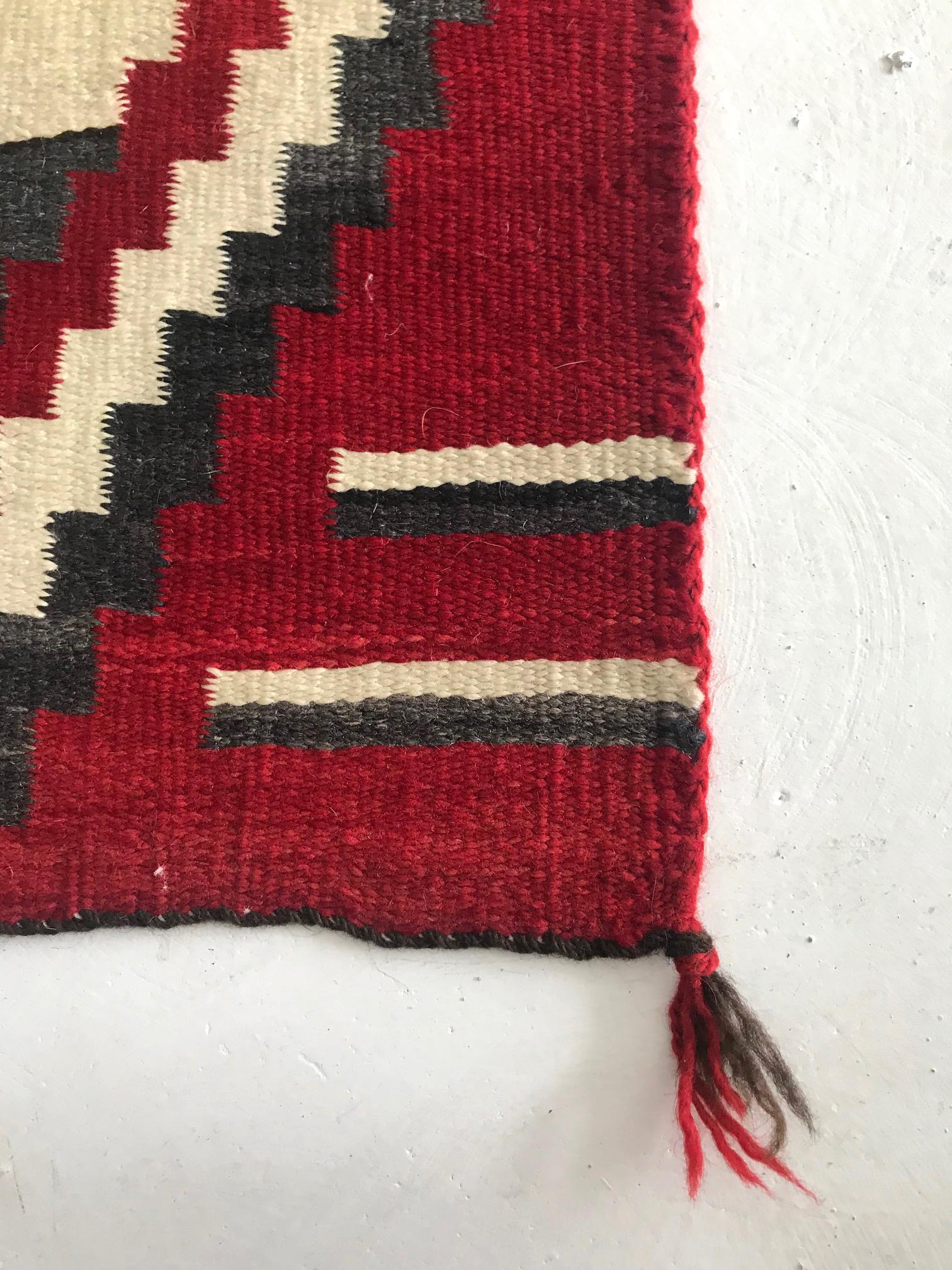 20th Century Antique Navajo Chief Blanket Third Phase Revival For Sale