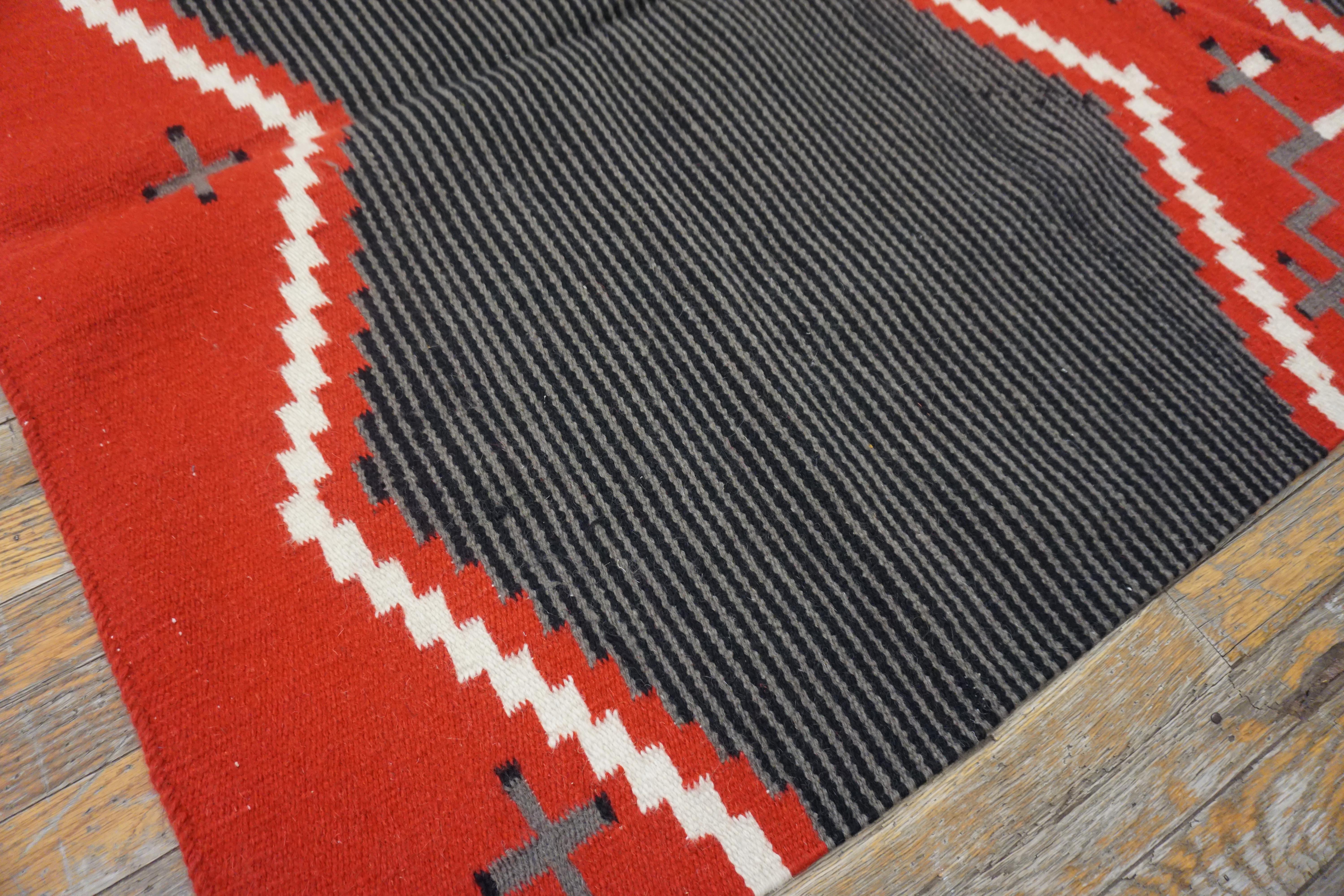 Wool Mid 20th Century Navajo Chimayo Carpet (  4'' x 6' - 122 x 183 )'  For Sale