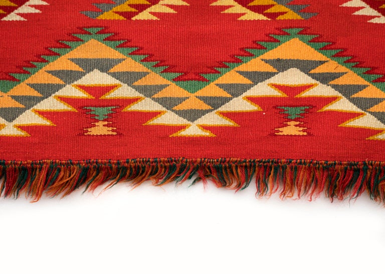 Antique Navajo Germantown Blanket, circa 1890 For Sale at 1stdibs
