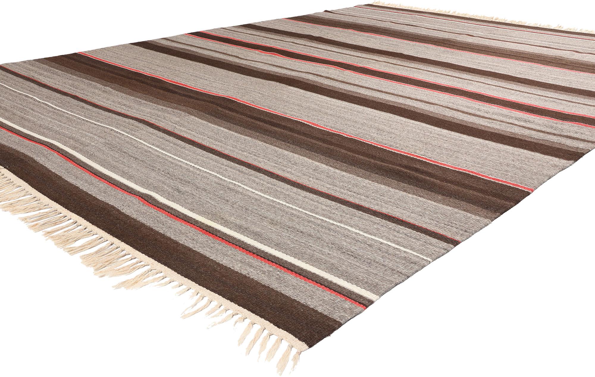 78808 Antique Rio Grande Chimayo Banded Blanket Rug, 08'04 x 11'11. Rio Grande banded blankets are traditional textiles with a rich cultural heritage, originating from the Rio Grande Valley in New Mexico. These blankets are noted for their