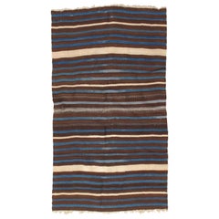 Coperta antica Navajo Indian Rio Grande, Tappeto fatto a mano, arte popolare, blu