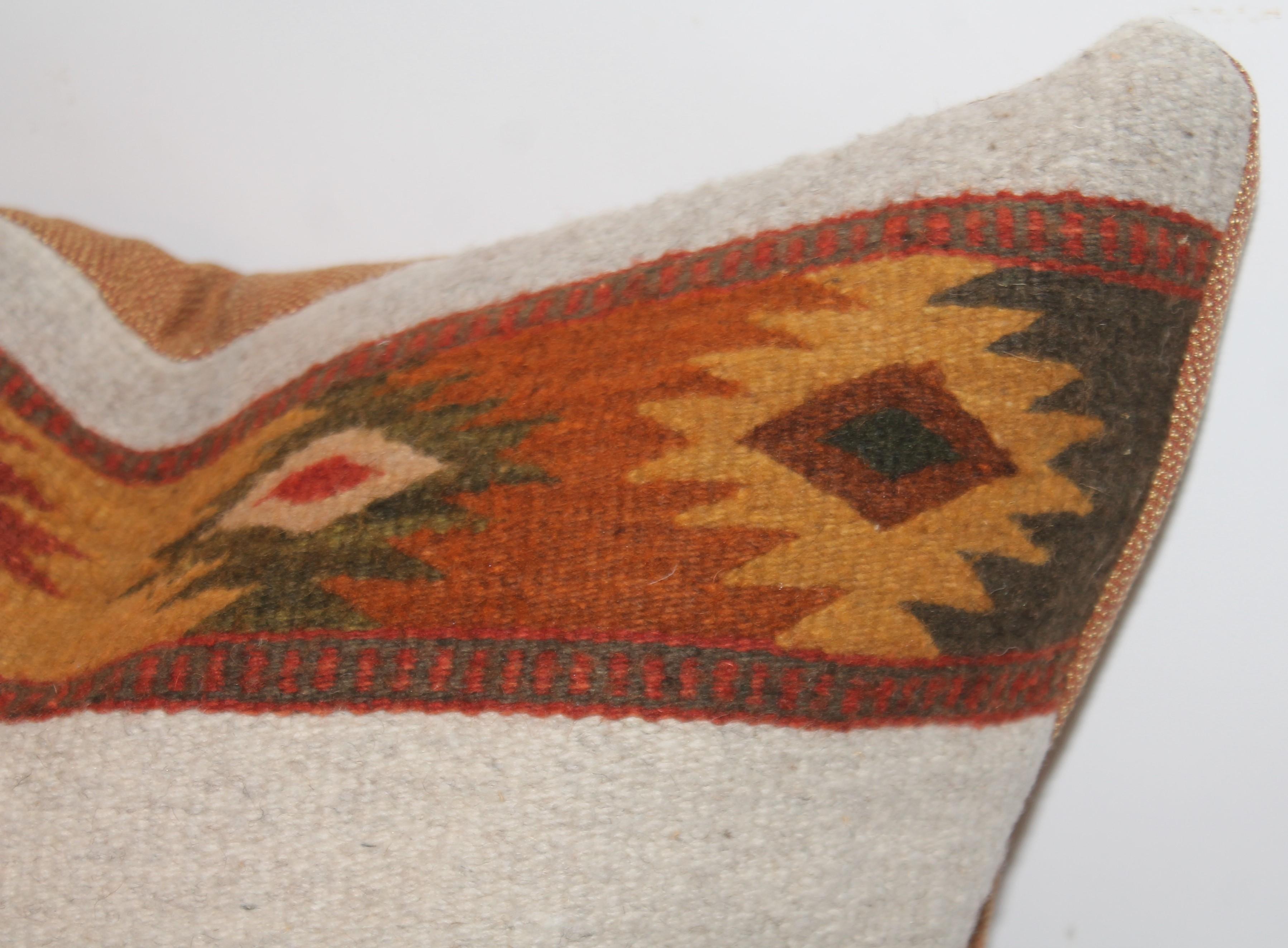 Antique Navajo Indian Weaving custom made pillow. New Feather and Down Insert.