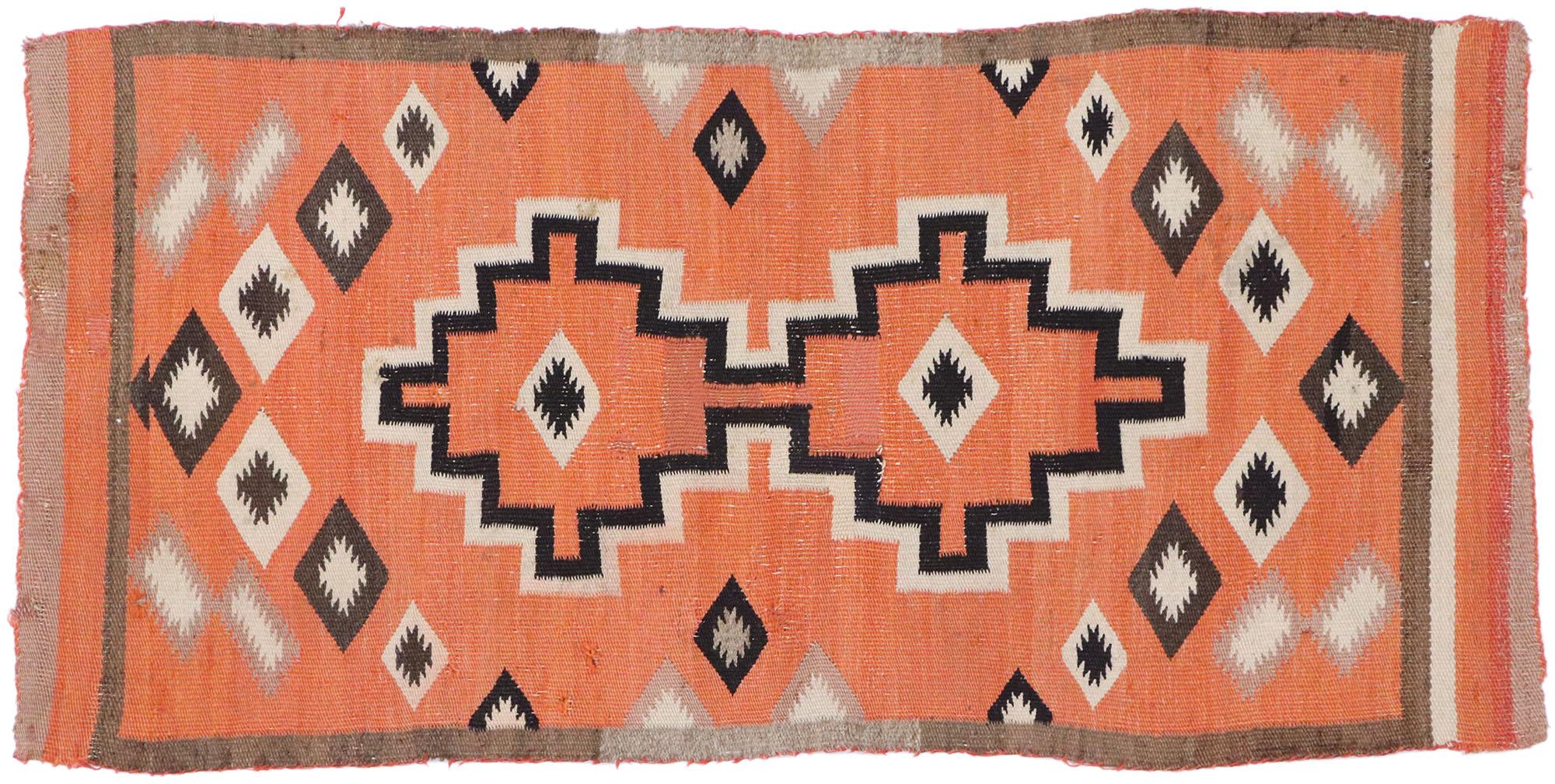 Antique Navajo Kilim Rug with Southwestern Tribal Style For Sale 1