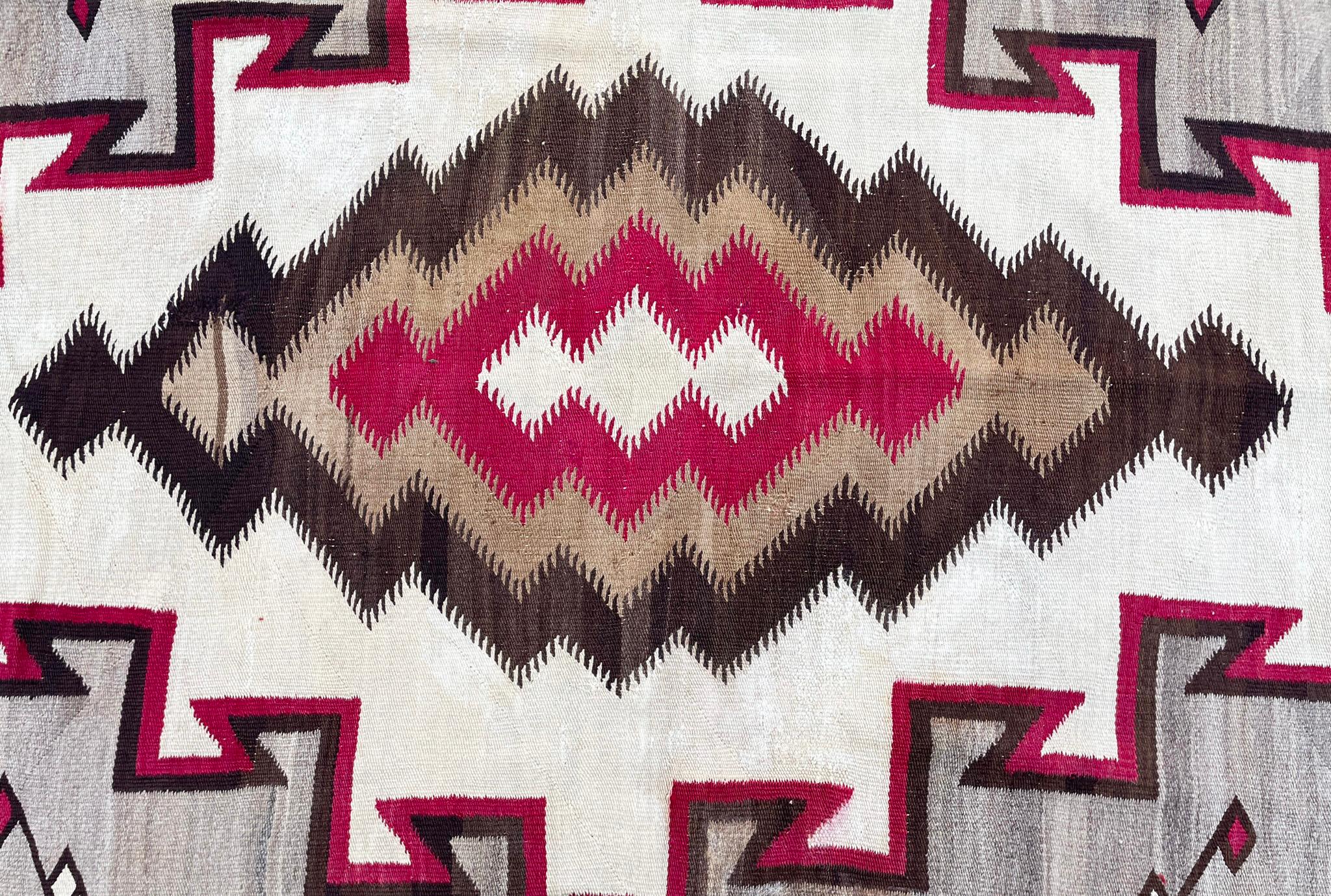 Wool Antique Navajo Klagetoh Rug, large and unusual For Sale