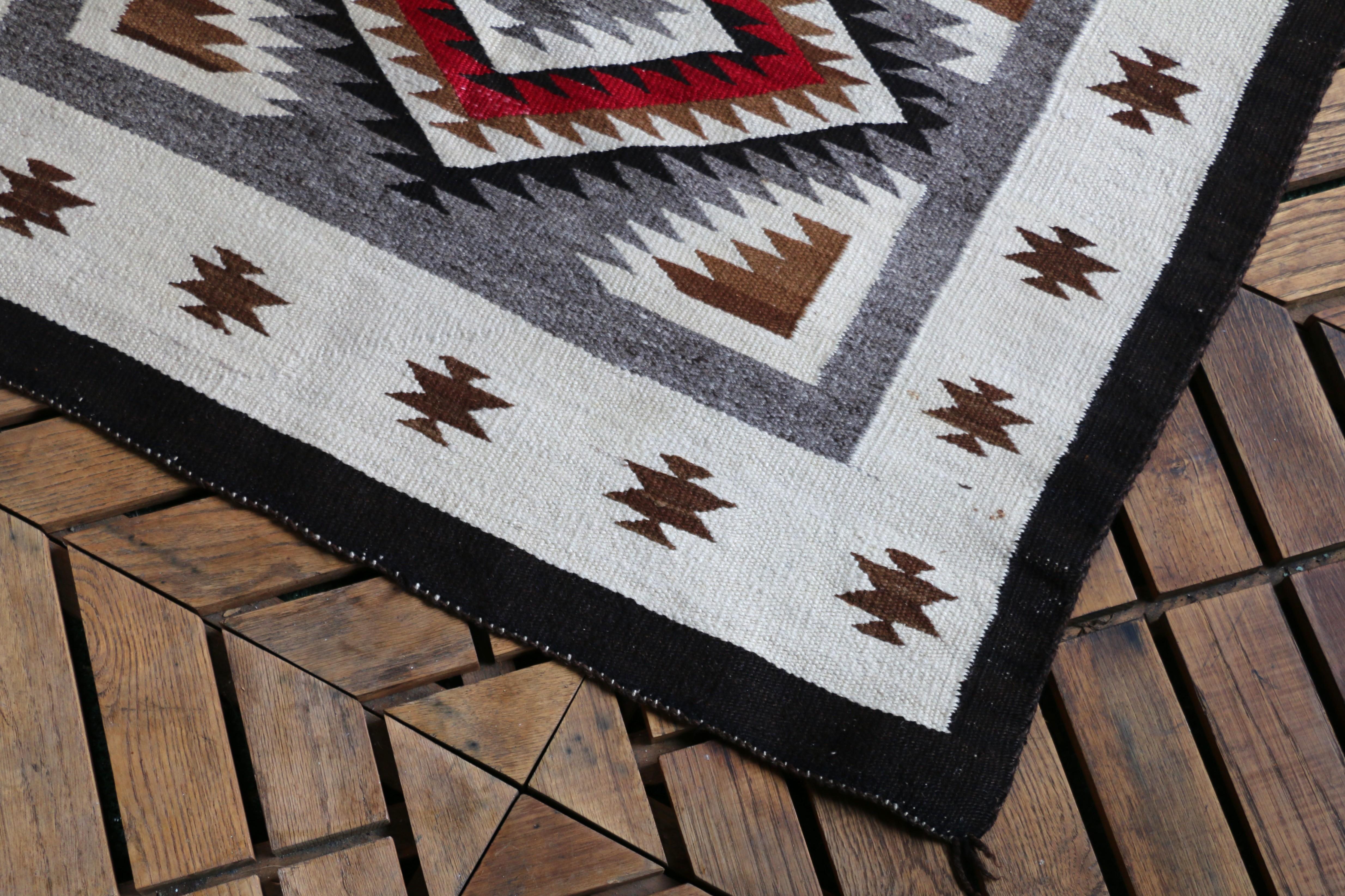 Tapis ancien Navajo Native American, début du 20ème siècle 50