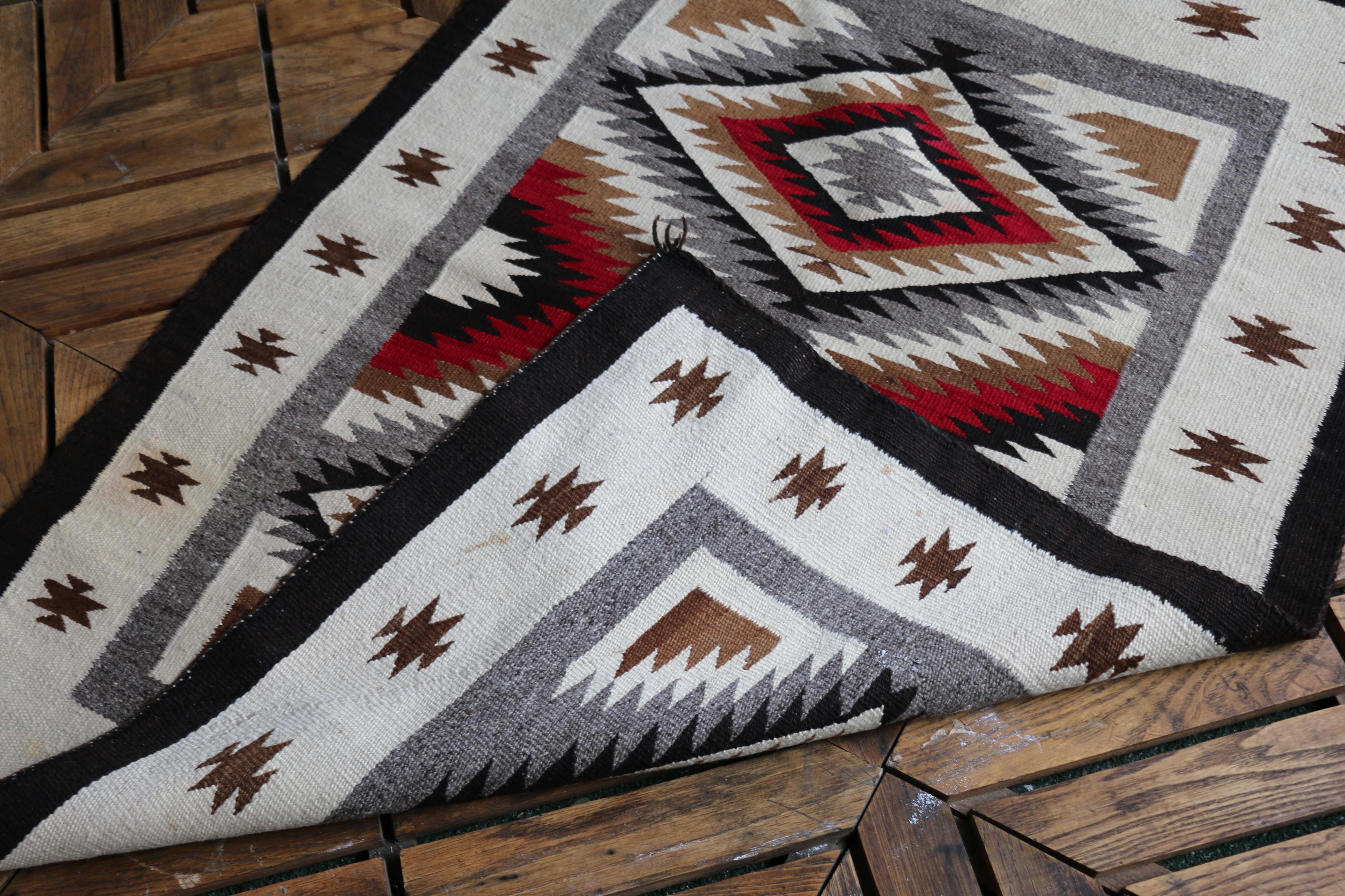 Tapis ancien Navajo Native American, début du 20ème siècle 50