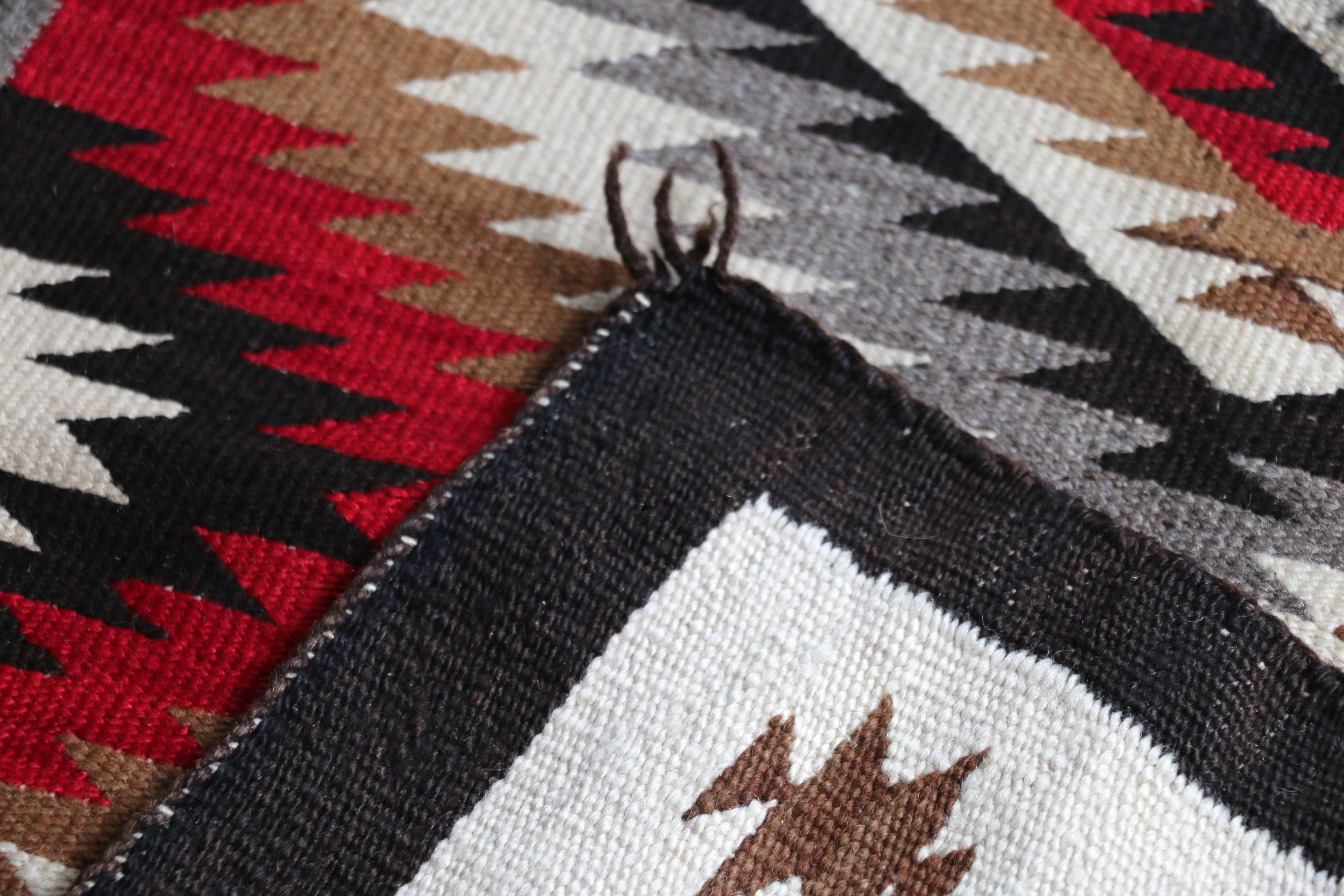 Tapis ancien Navajo Native American, début du 20ème siècle 50