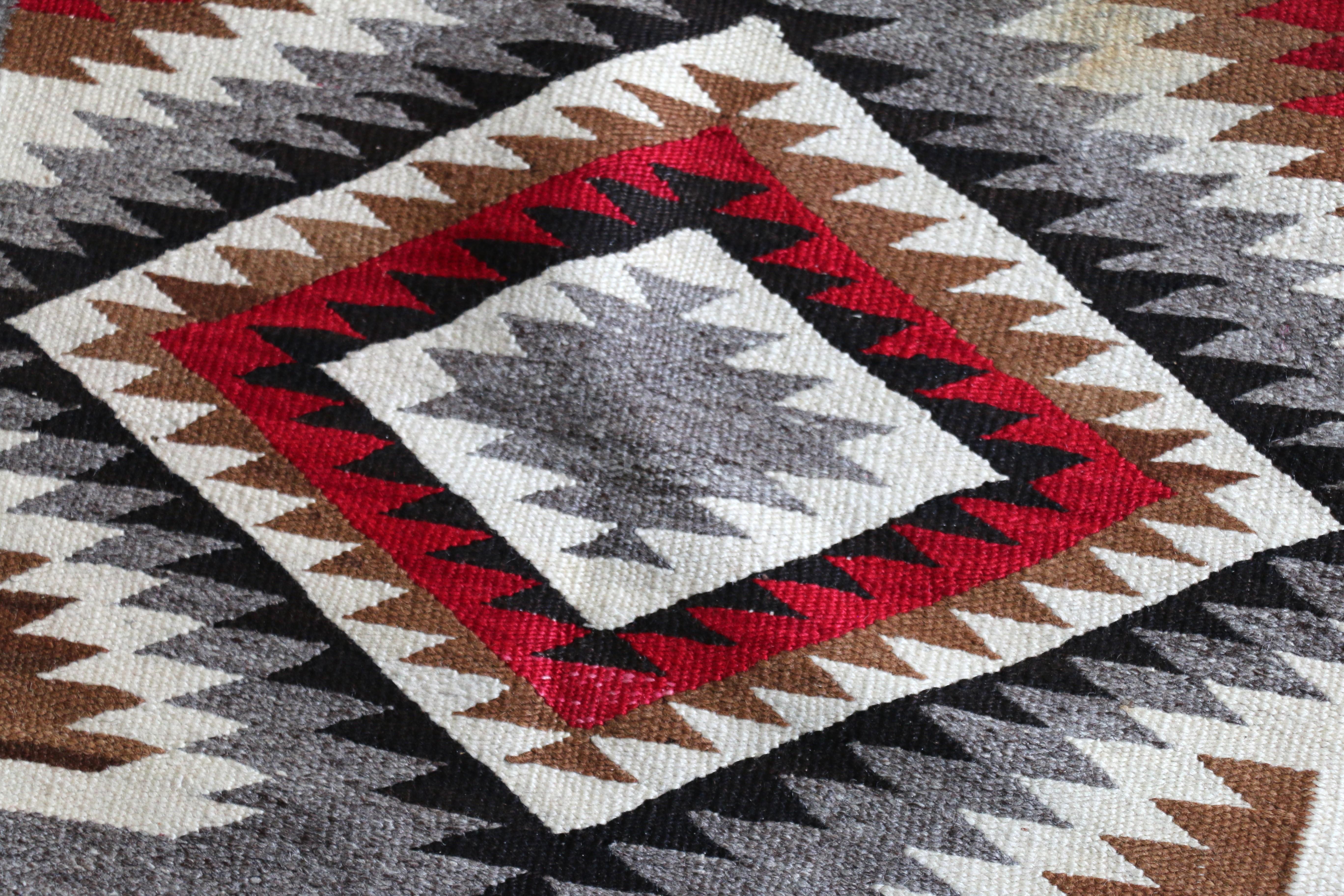 Tapis ancien Navajo Native American, début du 20ème siècle 50