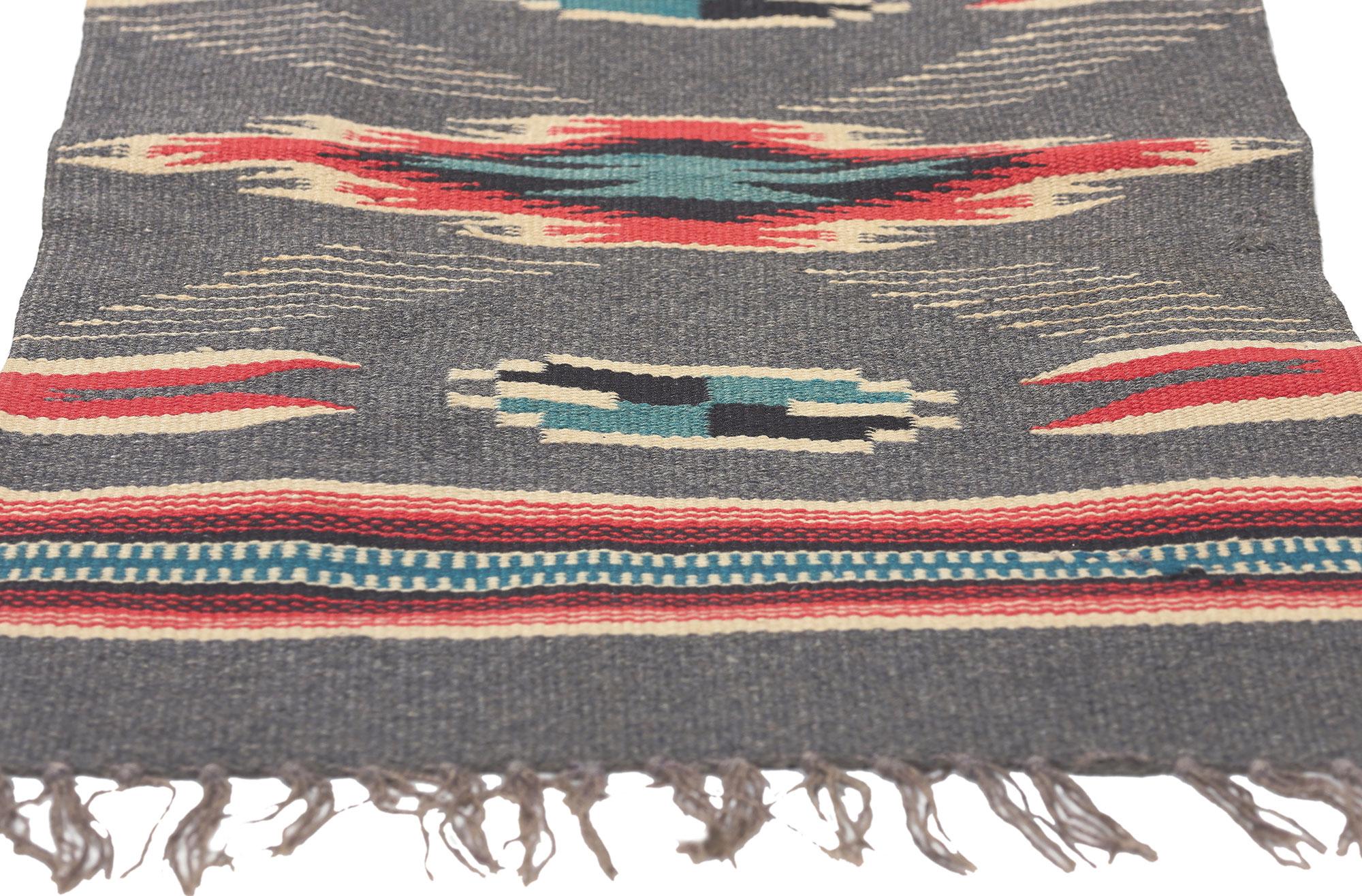 Antiker Chimayo-Teppich im Navajo-Stil aus New Mexico (Handgewebt) im Angebot