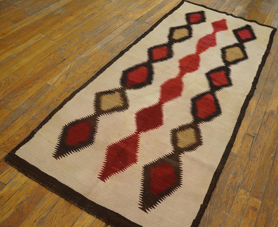 Américain Tapis Navajo américain des années 1930 ( 2''10 x 6''4 - 86 x 193 ) en vente