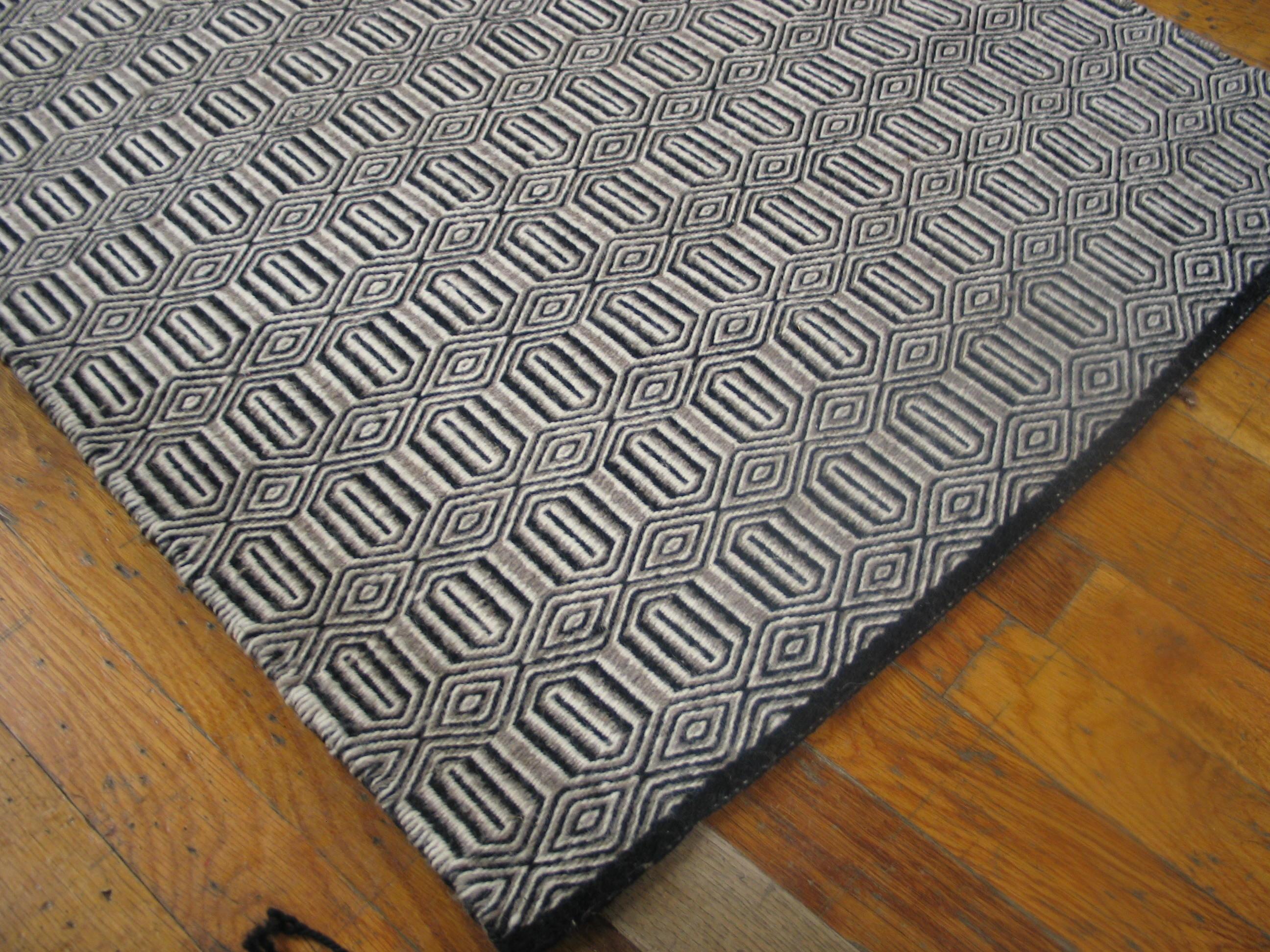 Wool Mid 20th Century American Navajo Twill Saddle Blanket ( 2'6