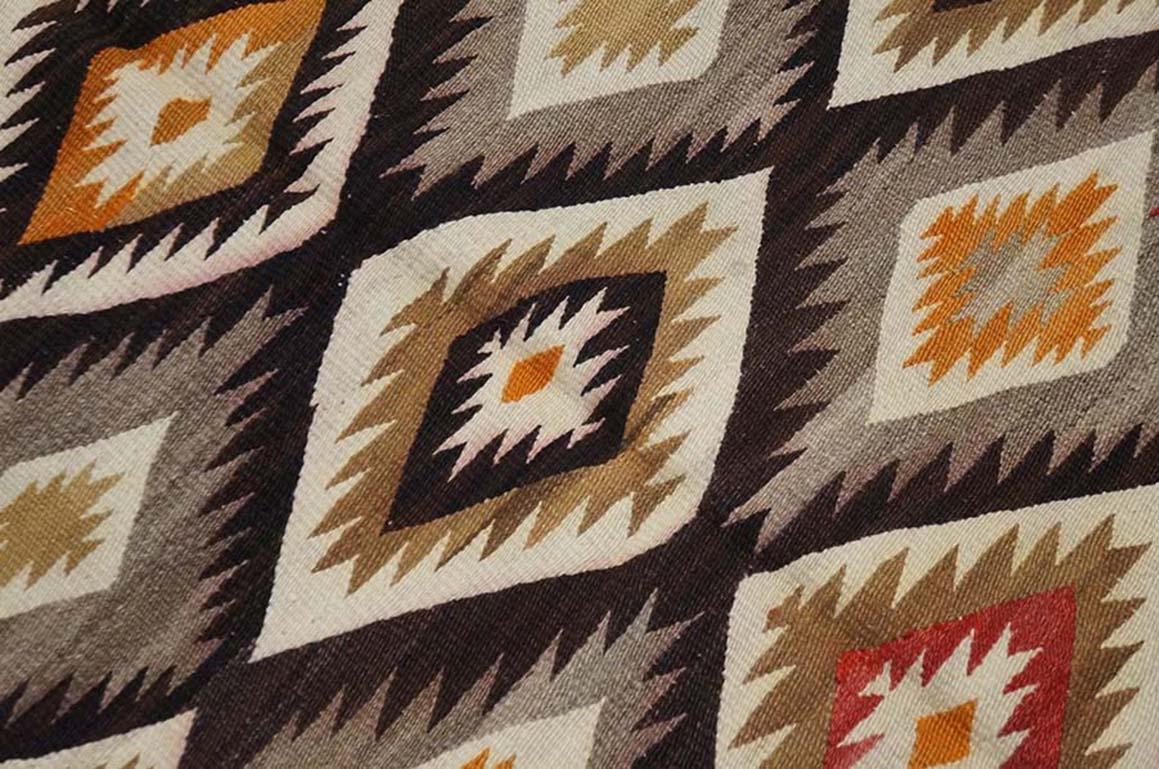 Hand-Woven Antique Navajo Rug 3'4