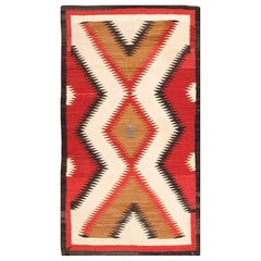 1920s American Navajo Carpet ( 3'4" x 6' - 102 x 183 cm )