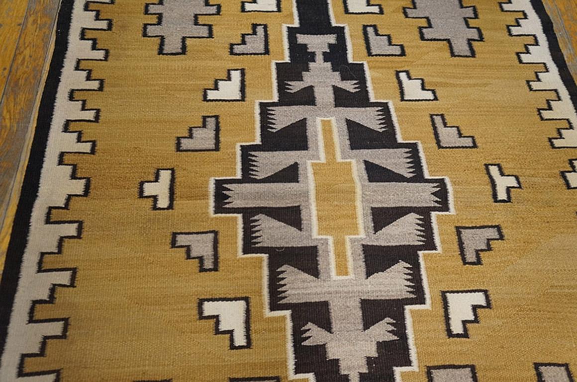 Early 20th Century 1930s American Navajo Crystal Carpet ( 3'6