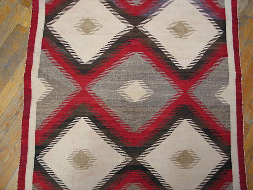 Hand-Woven Early 20th Century American Navajo Carpet ( 3' x 5'6