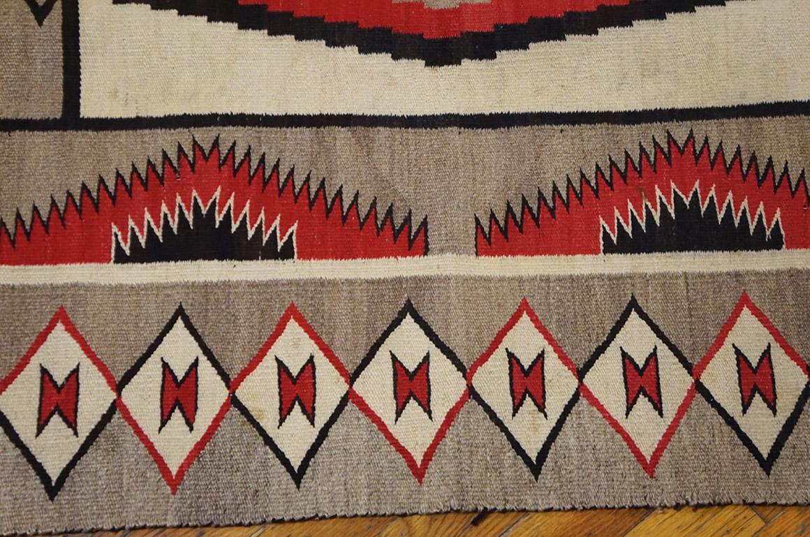 Amerikanischer Navajo-Teppich mit Sturmmuster des frühen 20. Jahrhunderts ( 3' x 5'7