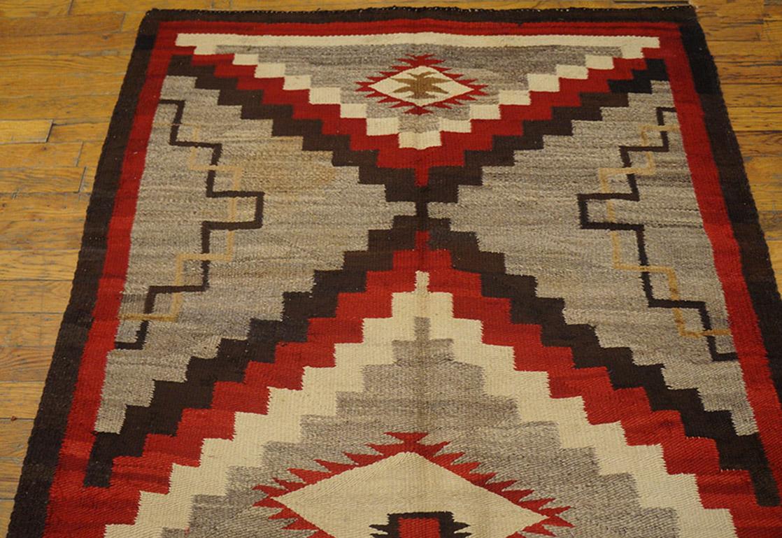 Wool Early 20th Century American Navajo Carpet ( 3'10