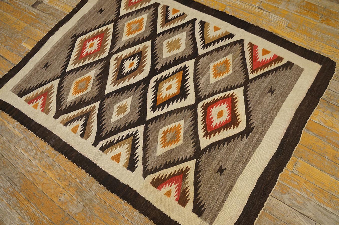 Mid-20th Century Antique Navajo Rug 3'4