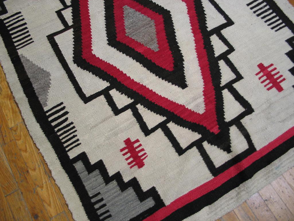 Mid-20th Century Early 20th Century American Navajo Carpet ( 4' x 5'4