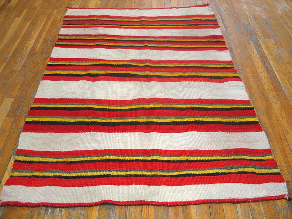 Hand-Knotted Antique Navajo Rug