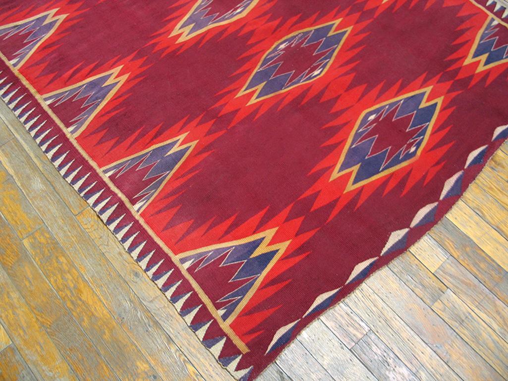 Hand-Woven Late 19th Century American Navajo Germantown Carpet ( 4' x 6' - 122 x 183 ) For Sale