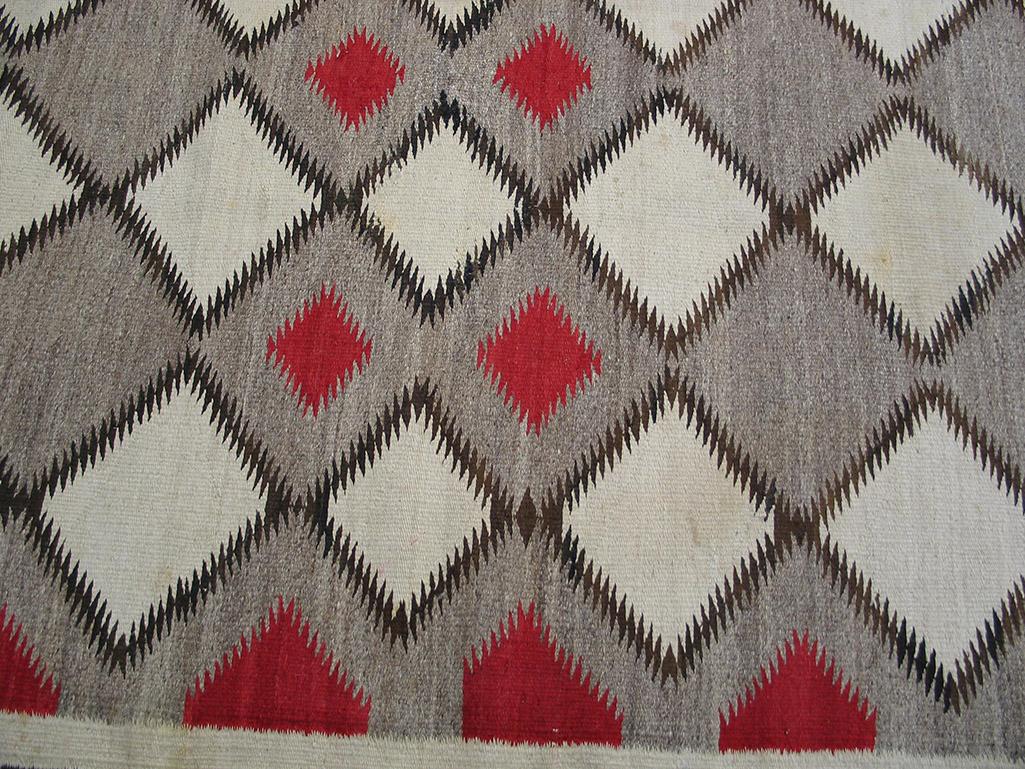 Hand-Woven Early 20th Century American Navajo Carpet ( 4' x 6'10