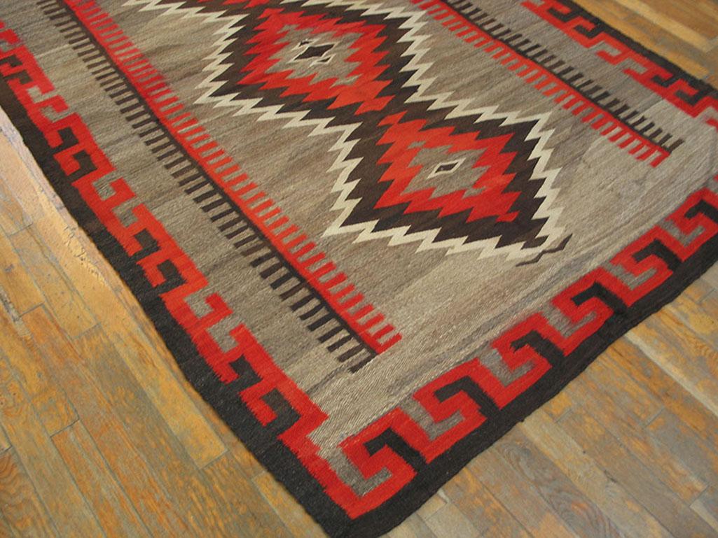 Early 20th Century Navajo Carpet ( 4'10
