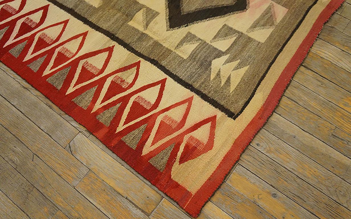 Hand-Woven 1930s American Navajo Carpet ( 4'9