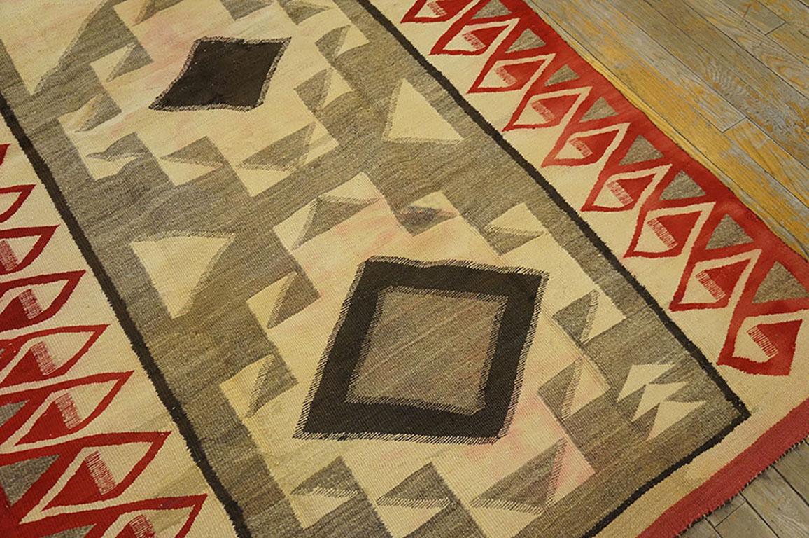 Tissé à la main Tapis Navajo américain des années 1930 ( 4'9