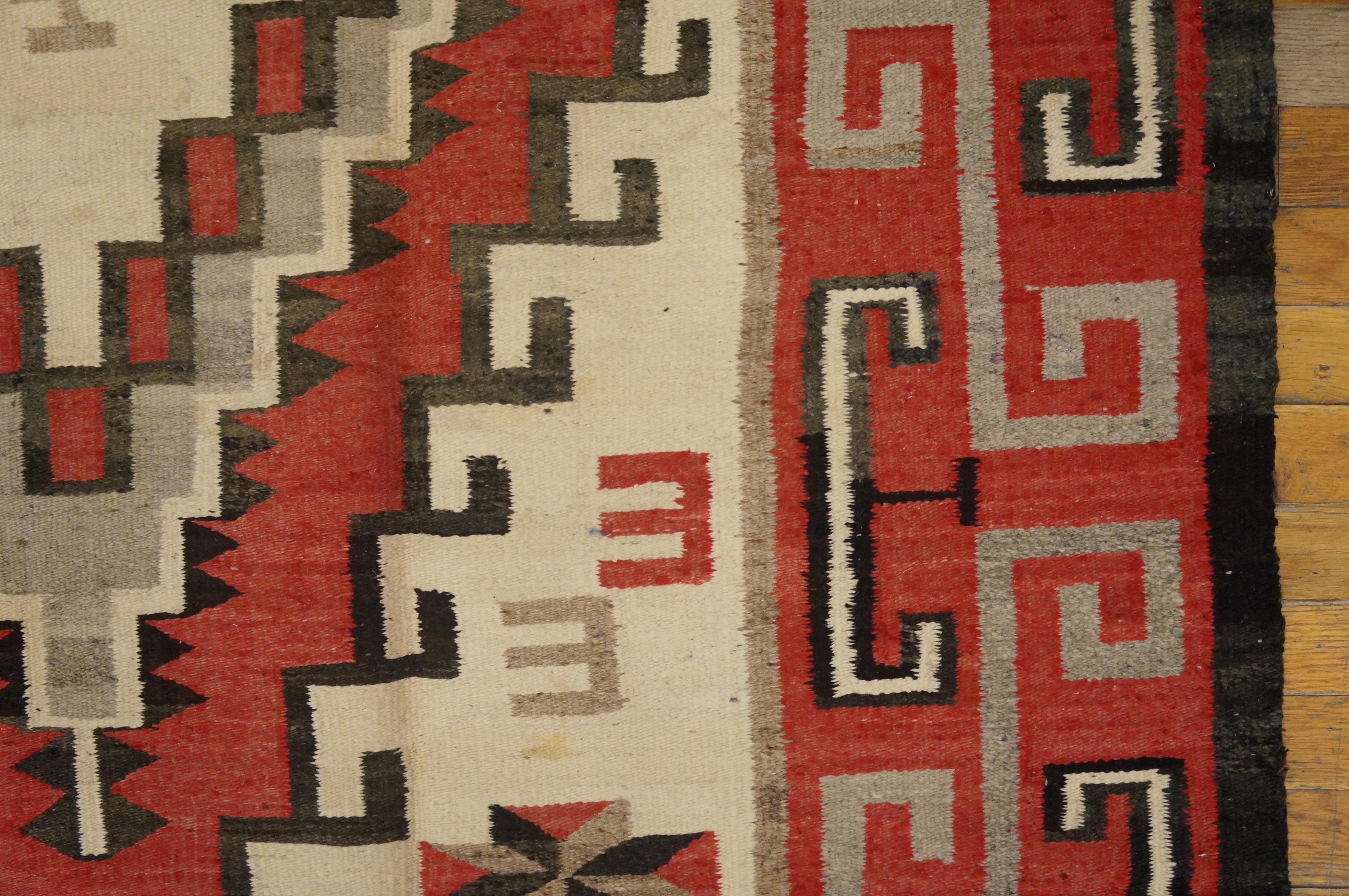 Hand-Woven 1930s American Navajo Ganado Carpet Carpet ( 5' x 7'5