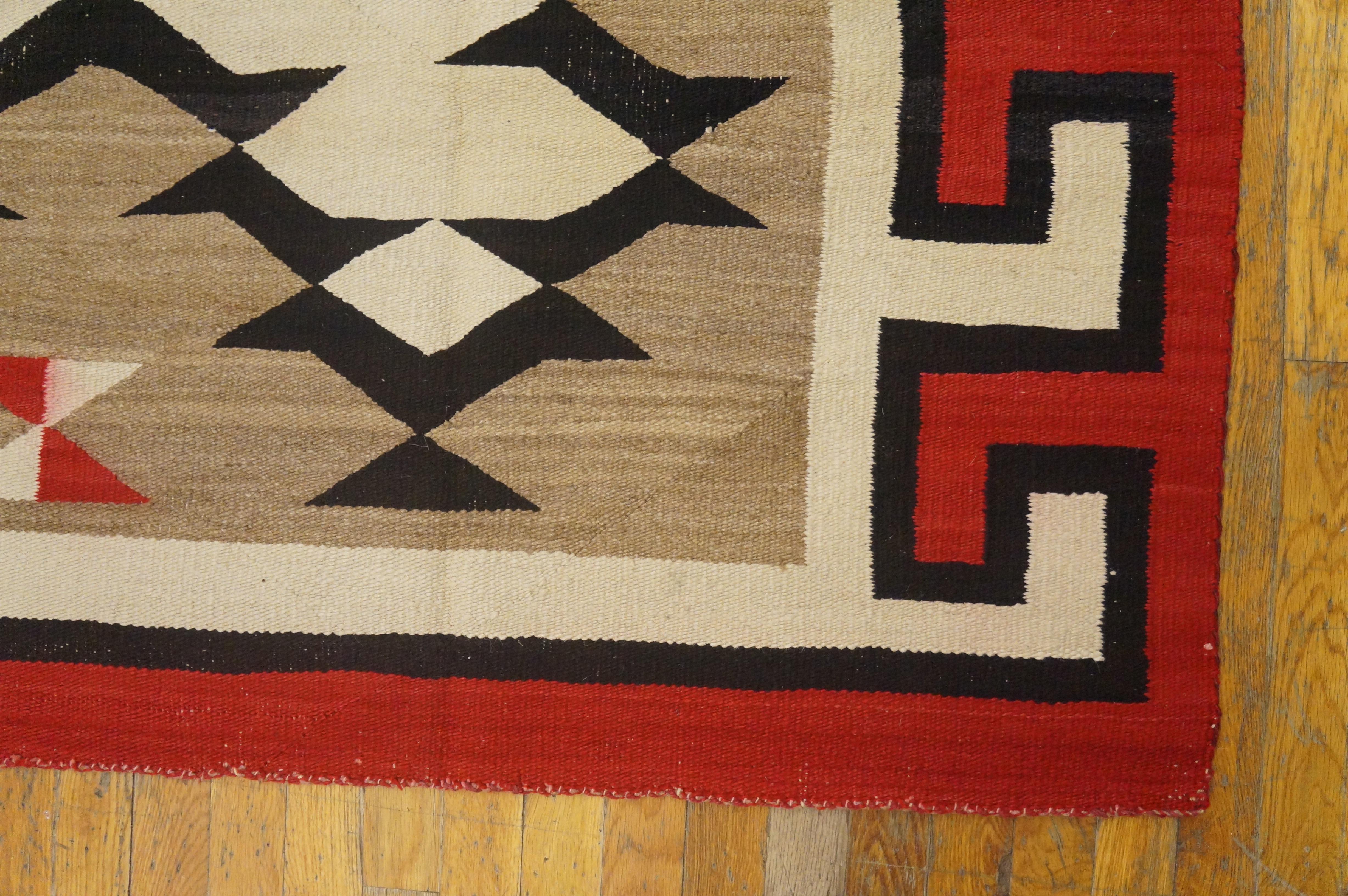 Wool Early 20th Century American Navajo Carpet ( 5'6