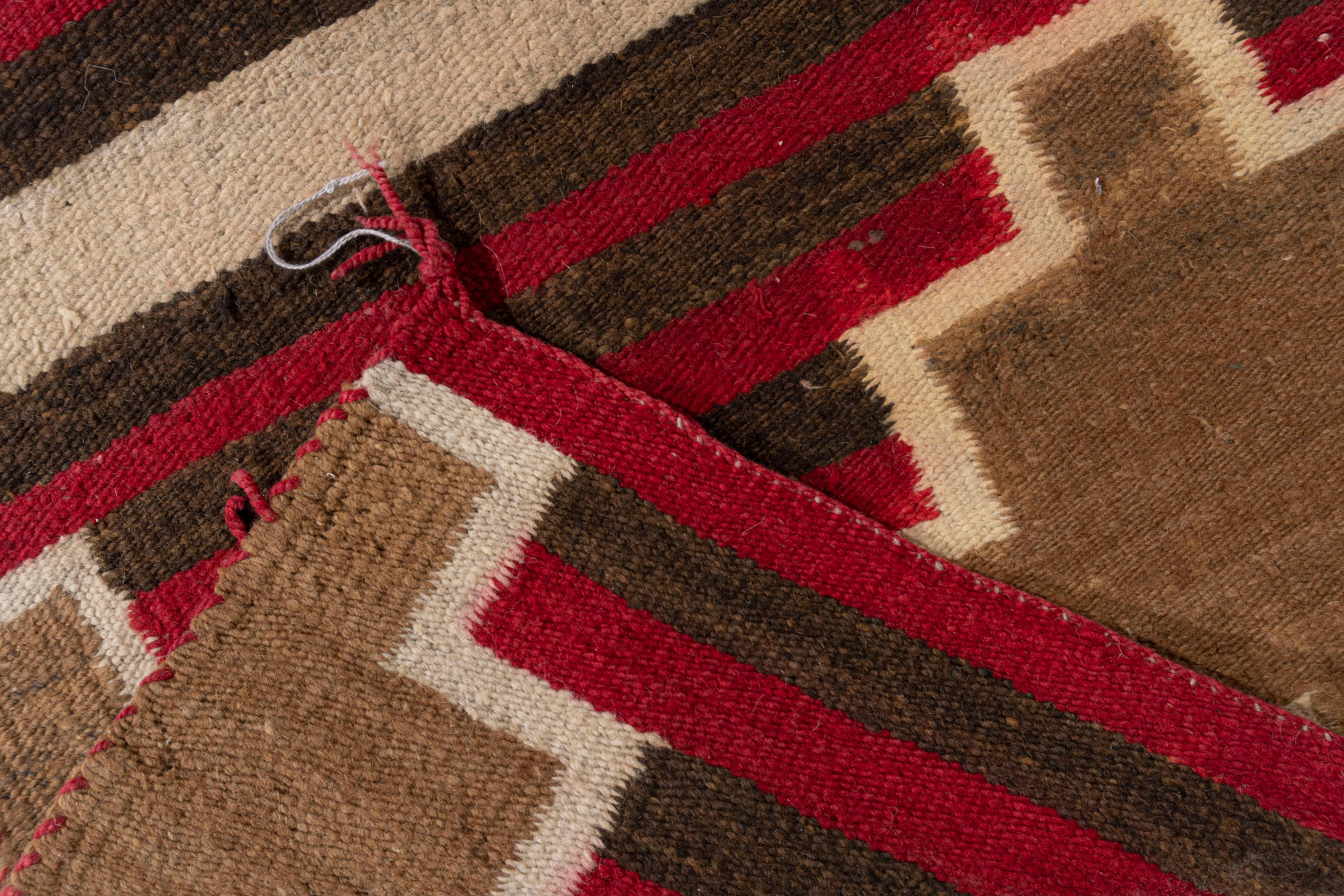 Antique Navajo Rug 5'1 X 5'8. Navajos are usually in scatter sizes and larger, room size pieces are both extremely rare and highly desirable . As perpetually fashionable as they are collectible, traditional Navajo rugs, skillfully woven by members