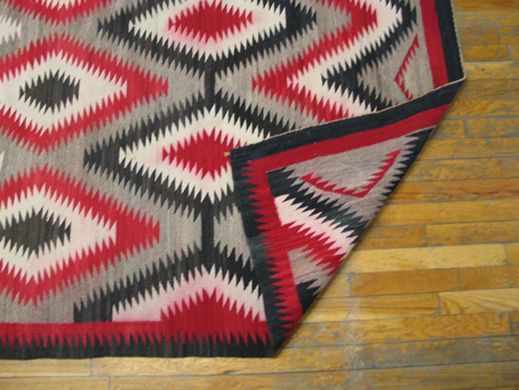 Amerikanischer Navajo-Teppich des frühen 20. Jahrhunderts  ( 6'3