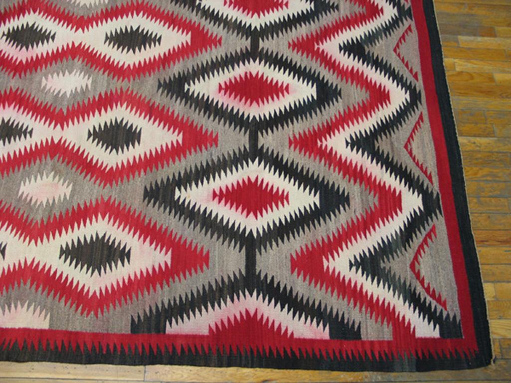 Amerikanischer Navajo-Teppich des frühen 20. Jahrhunderts  ( 6'3