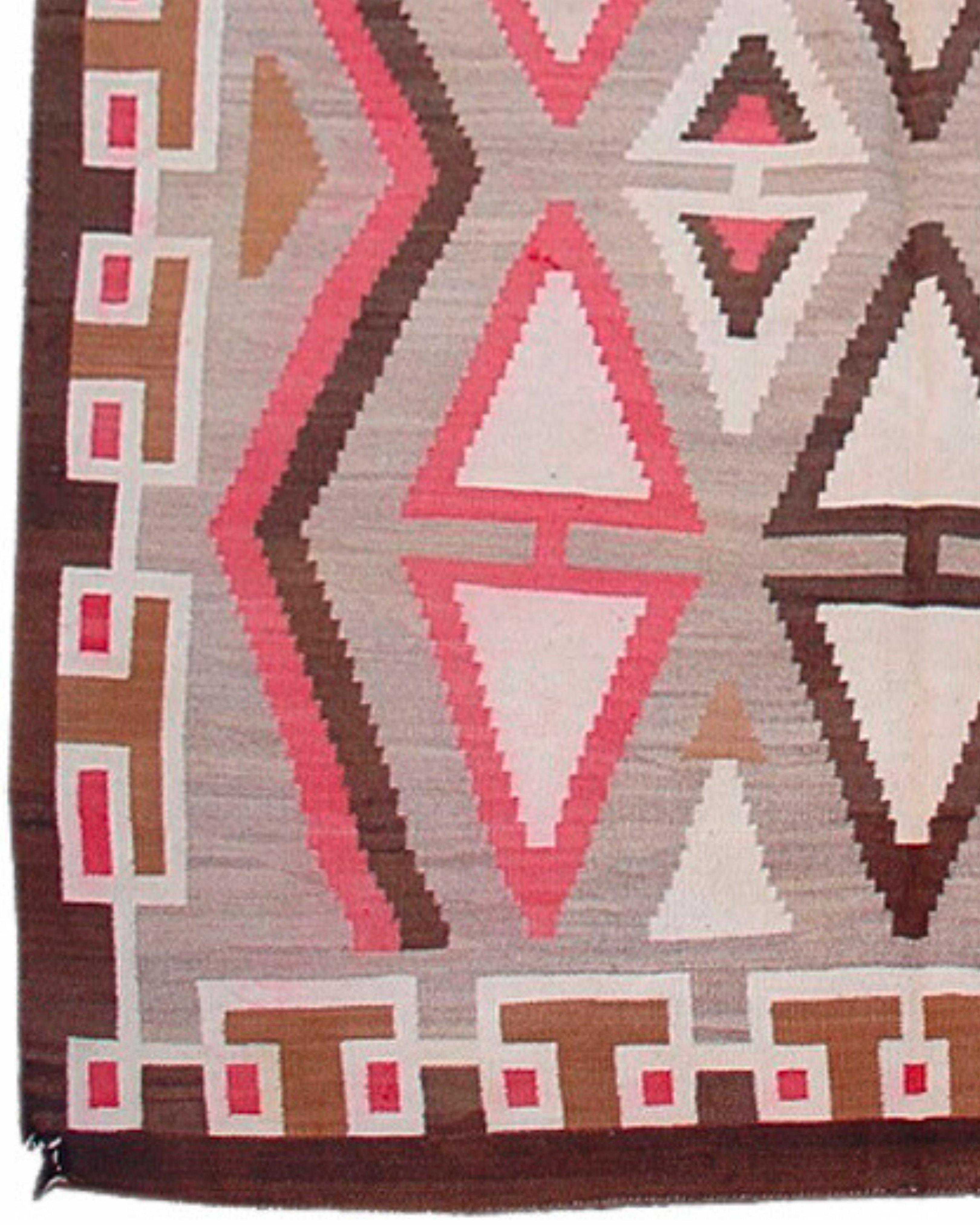 Hand-Woven Antique Navajo Rug, Early 20th Century For Sale