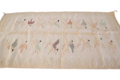 Antique Navajo Rug Flatwoven Geometric Tree of Life Handwoven Rug Tapestry