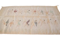 Antique Navajo Rug Flatwoven Geometric Tree of Life Handwoven Rug Tapestry