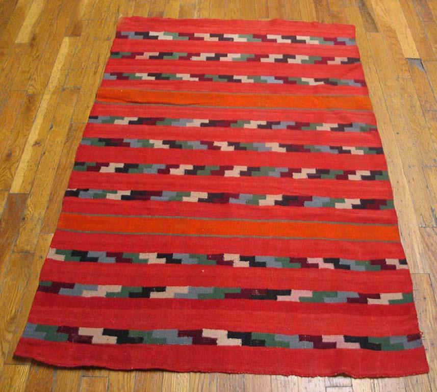 19th Century Germantown Navajo Carpet ( 3 x 4'3