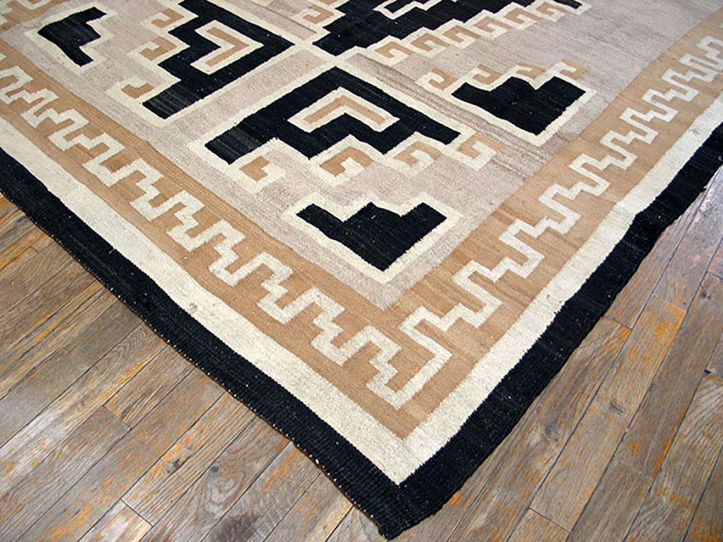 1930s American Two Grey Hills Navajo Carpet ( 5'4
