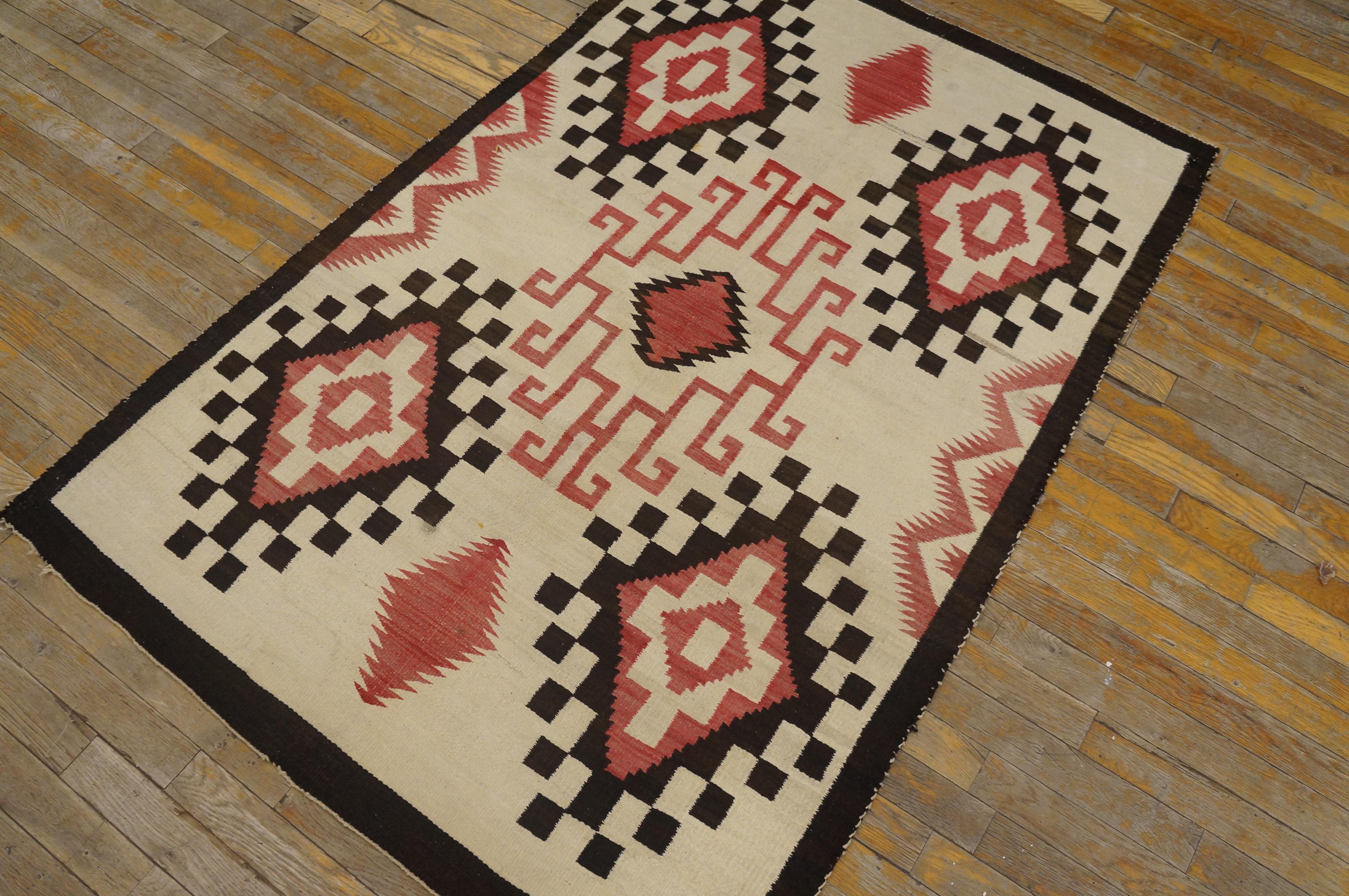 Early 20th Century 1930s American Navajo Rug  ( 3'5
