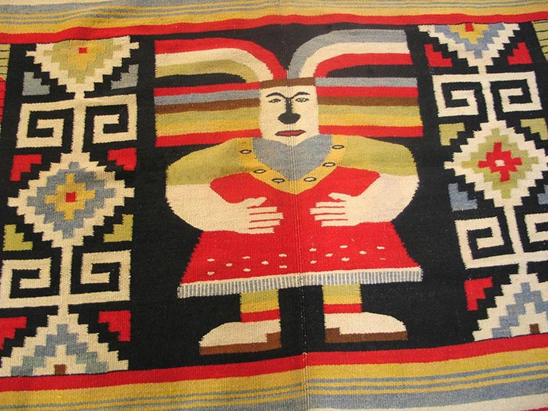 Navajo Vintage Mexican Flat weave  4'5