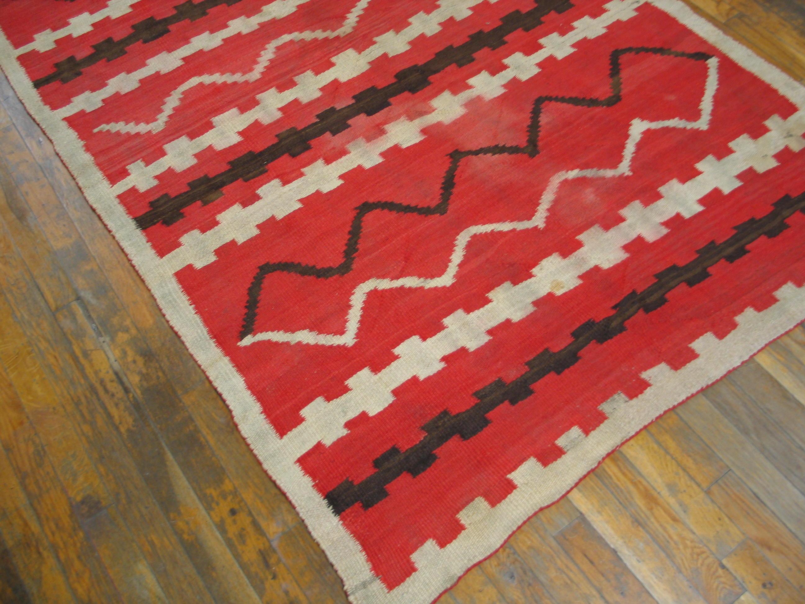 American 19th Century Transitional Period  Navajo Carpet ( 4'4