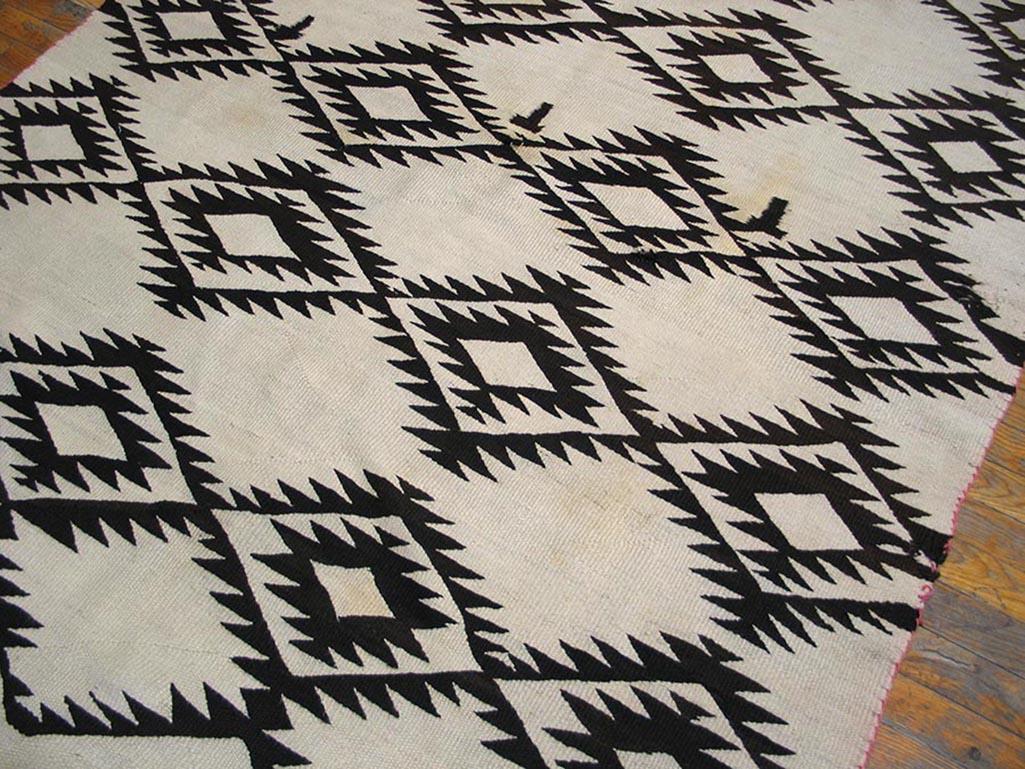 Hand-Knotted Antique Navajo Rug