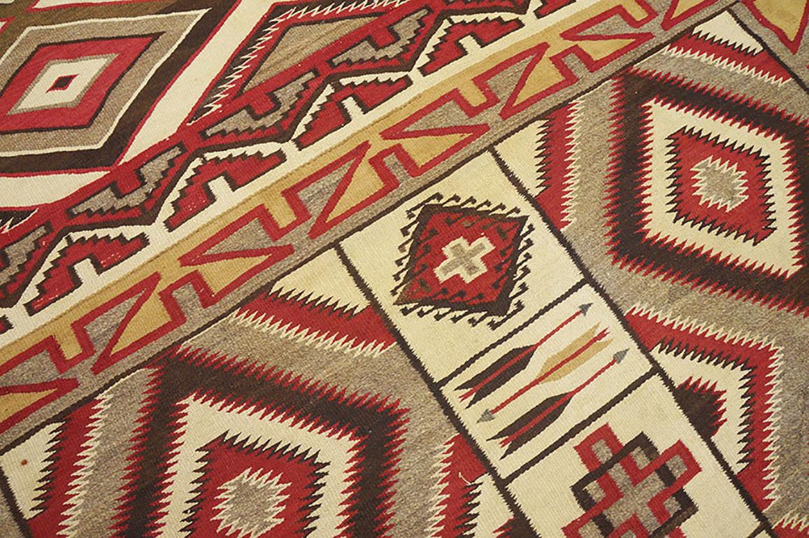 Wool Early 20th Century American Navajo Carpet ( 4'9