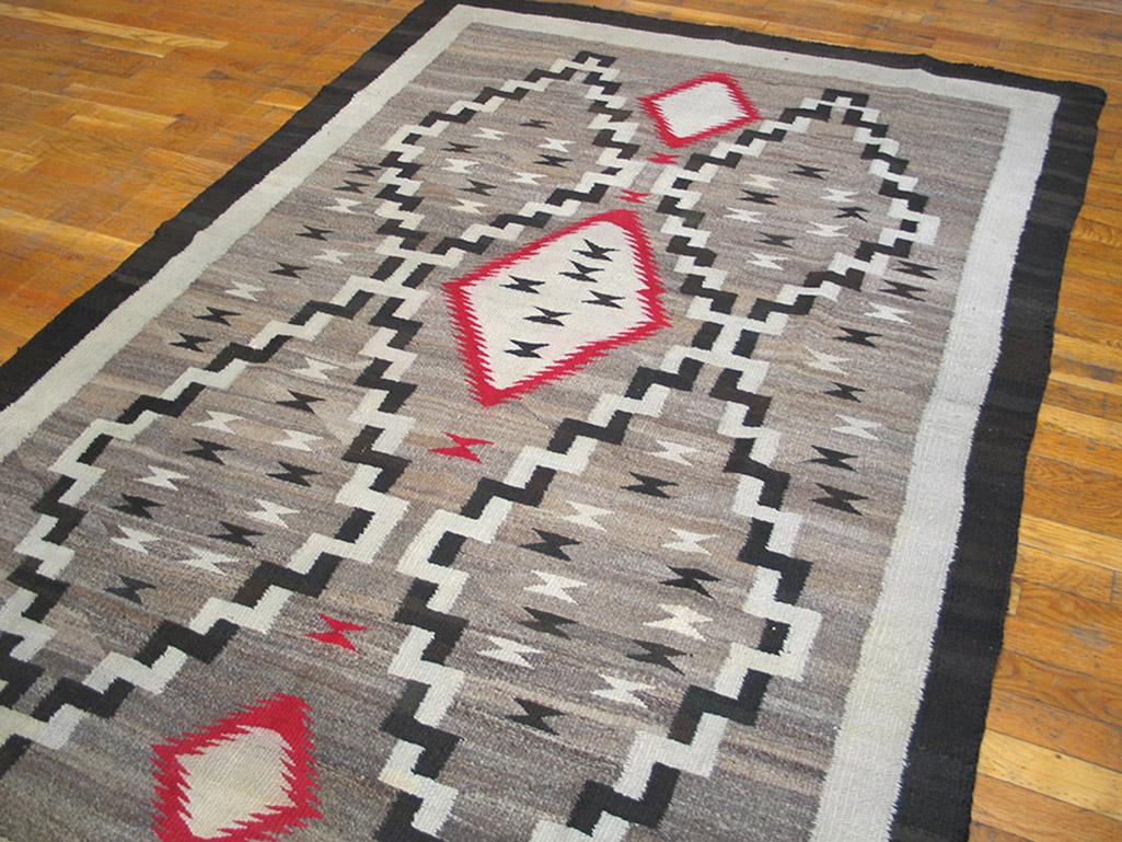 Wool Early 20th Century American Navajo Carpet ( 5' x 7'6