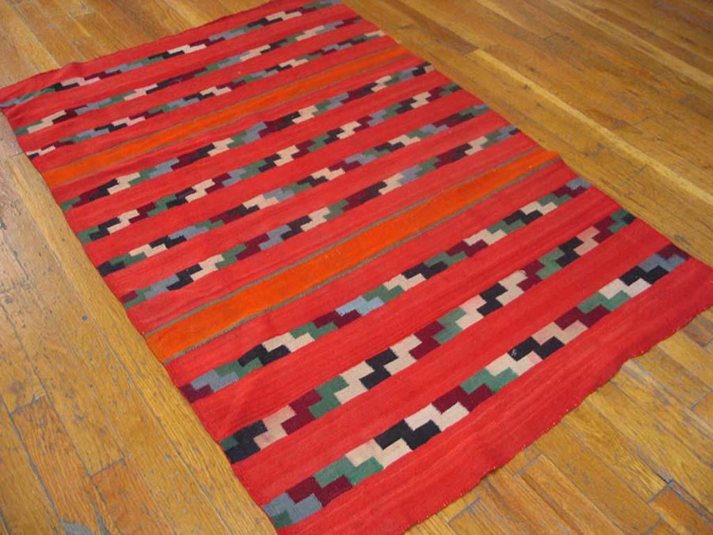 Alfombra Navajo Germantown del siglo XIX ( 3 x 4'3