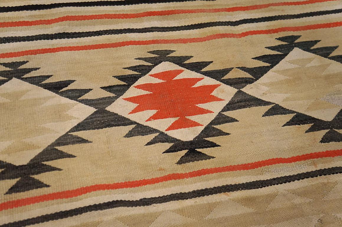 Wool 1930s American Navajo Carpet ( 4'2