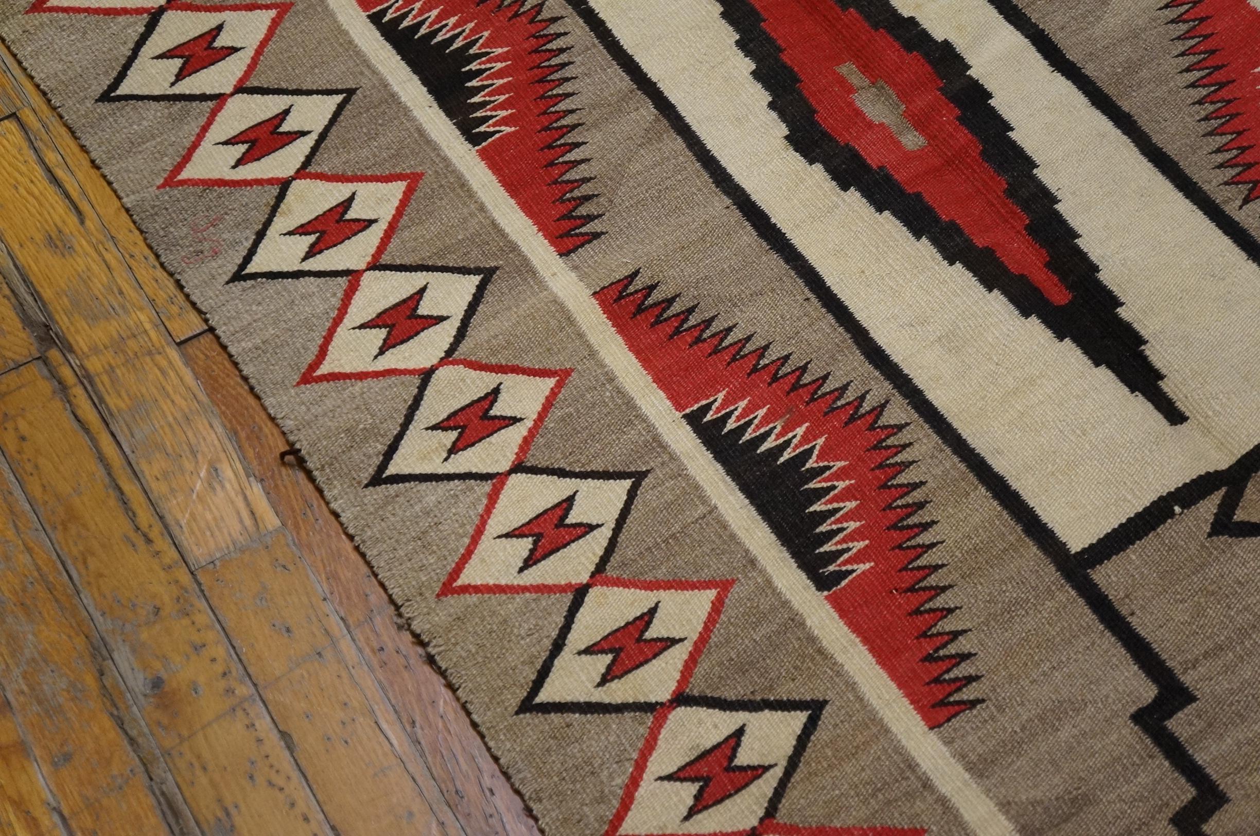 Early 20th Century American Navajo Storm Pattern Carpet ( 3' x 5'7