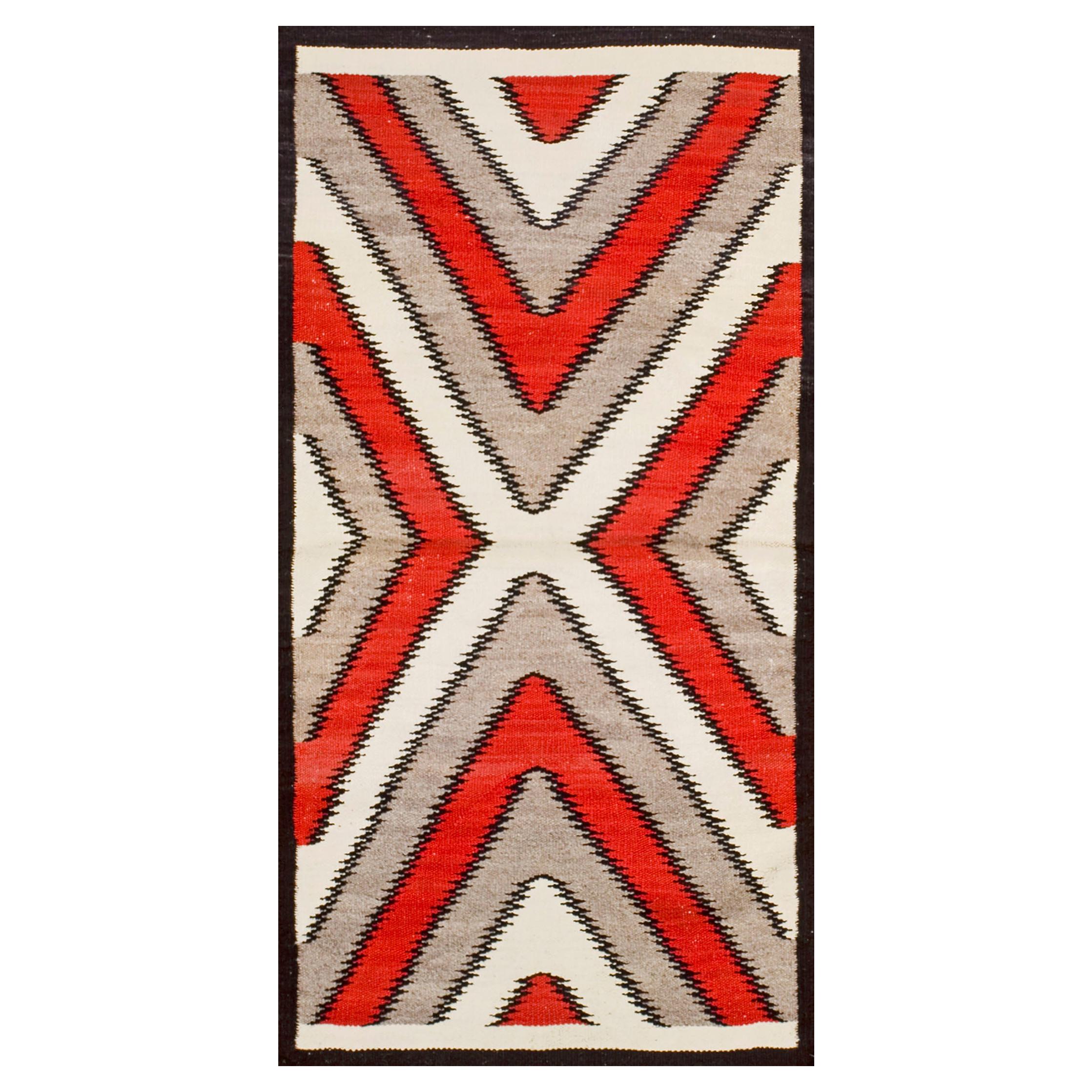 1930s American Navajo Rug ( 2'8" x 5' - 81 x 152 )