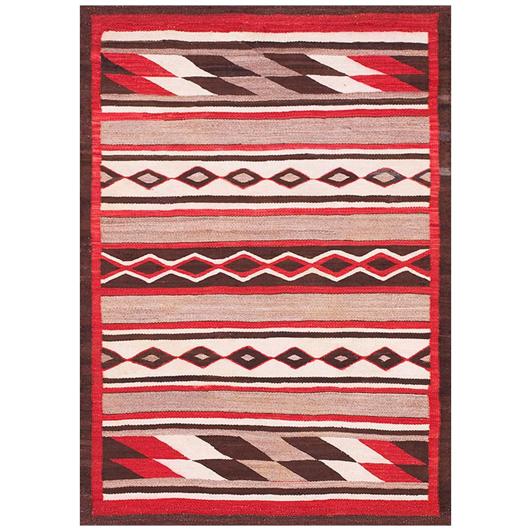 1930s American Navajo Chinle Carpet ( 4' x 5'5" - 122 x 165 )